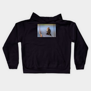 Female Blackbird on a Branch Kids Hoodie